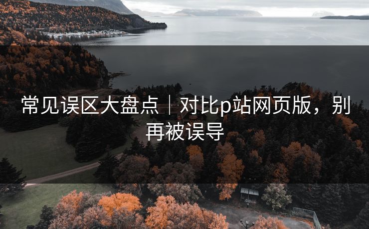 常见误区大盘点｜对比p站网页版，别再被误导