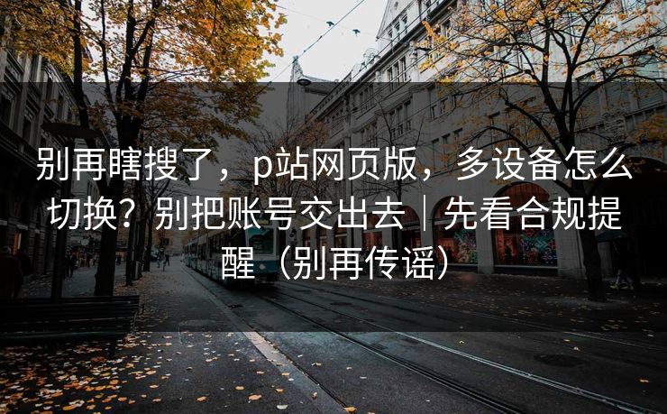 别再瞎搜了，p站网页版，多设备怎么切换？别把账号交出去｜先看合规提醒（别再传谣）