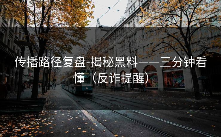 传播路径复盘-揭秘黑料——三分钟看懂（反诈提醒）