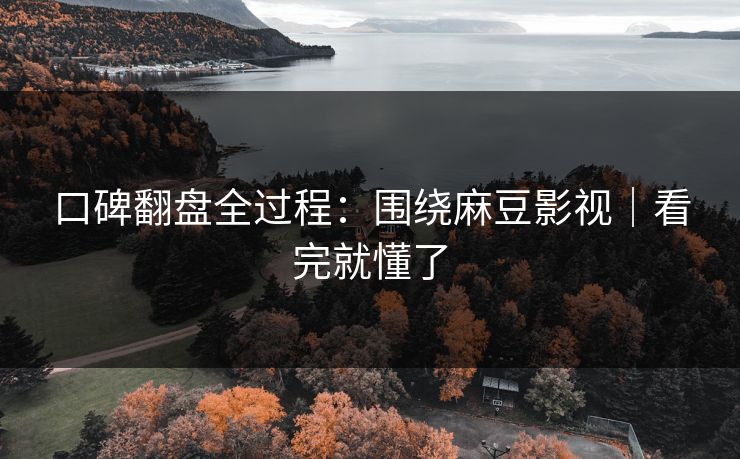 口碑翻盘全过程：围绕麻豆影视｜看完就懂了